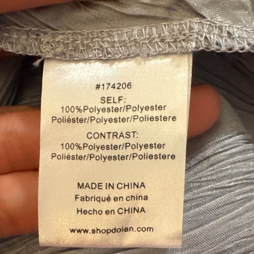 Anthropologie Dolan Silver One-Shoulder Top Small NWT - Picture 5 of 5